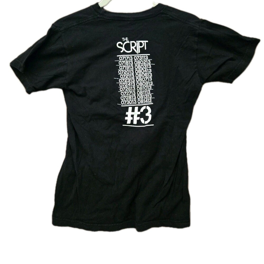 The Script Band Tour Shirt Vintage 2013 Short Sleeve Small 100% Cotton Women's - Picture 3 of 4